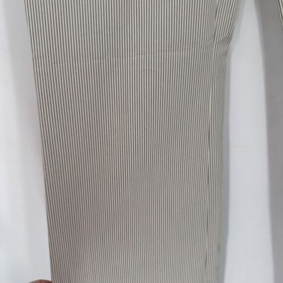 Express Editor Gray Striped Flare Wide Leg Trouser Pants Size 4 Career Corporate - Picture 5 of 16